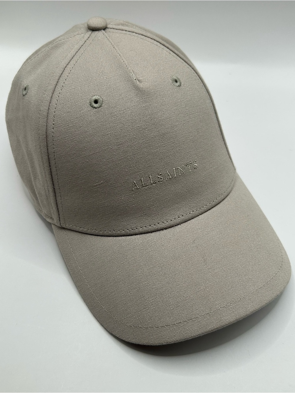 AllSaints Embossed Logo Cap - Light Taupe